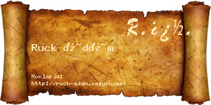 Ruck Ádám névjegykártya