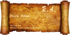 Ruck Ádám névjegykártya